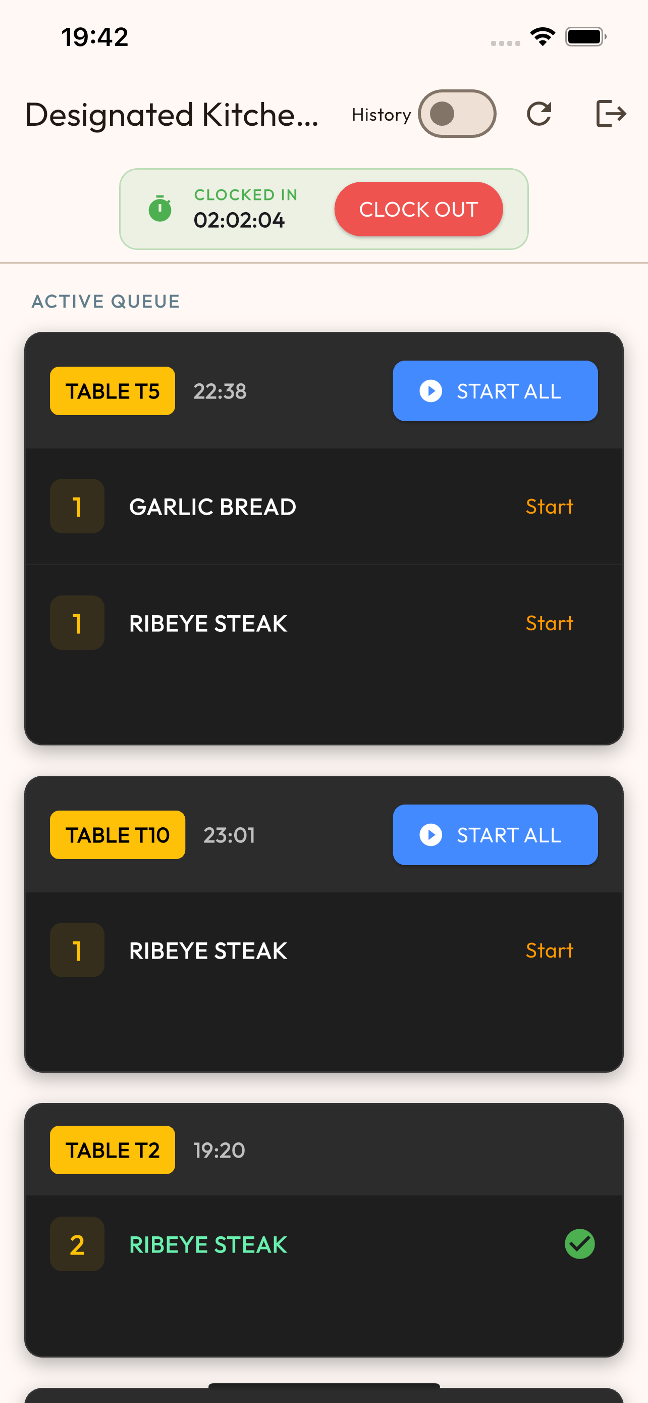 Kitchen Requests on Ticket
