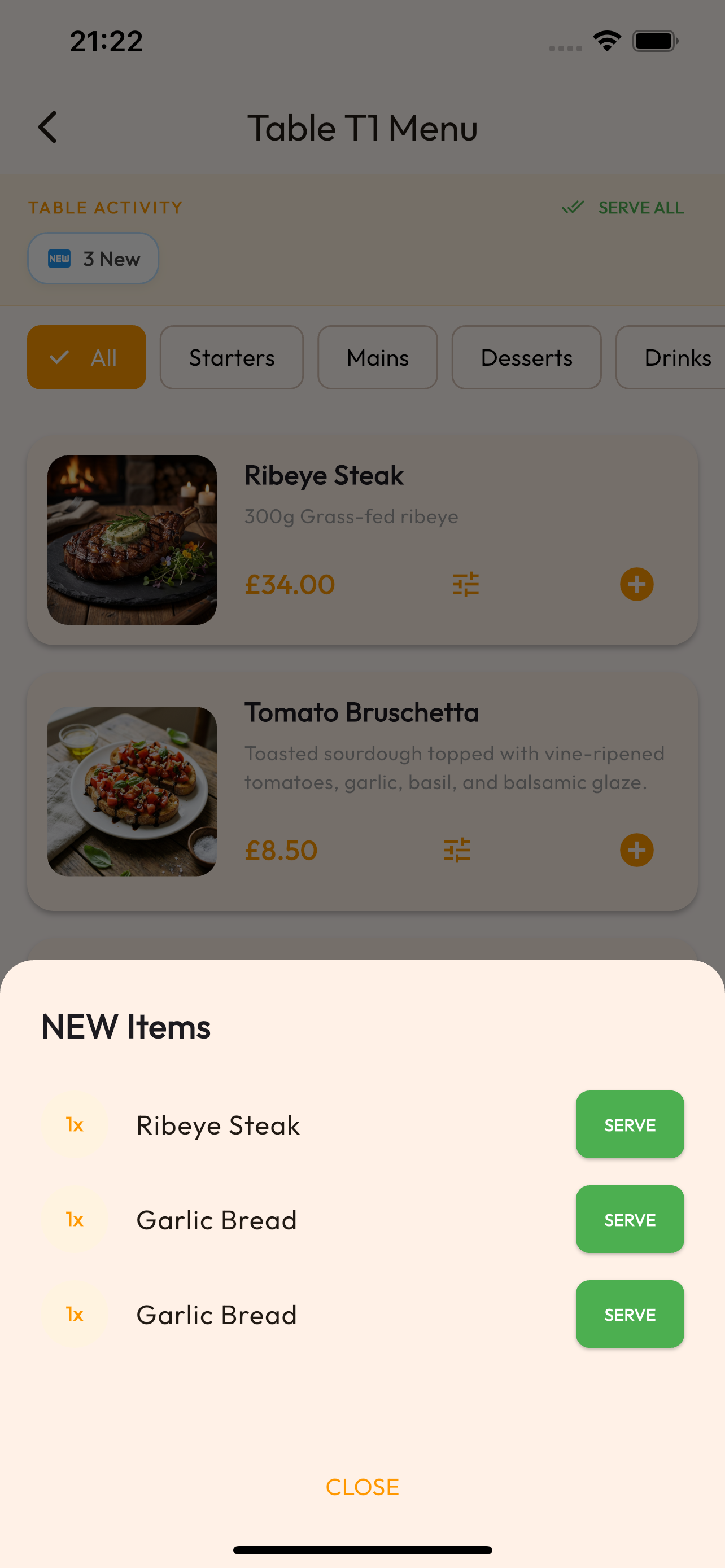 Waiter Order Management